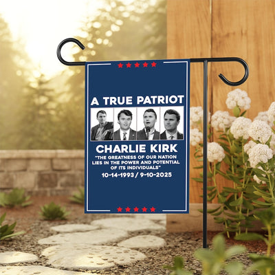 Justice for Charlie Garden Flag, Charlie Kirk Patriot Yard Flag, Conservative Political Statement Outdoor Flag, Right-Wing Rally Banner