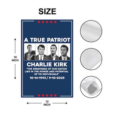 Justice for Charlie Garden Flag, Charlie Kirk Patriot Yard Flag, Conservative Political Statement Outdoor Flag, Right-Wing Rally Banner