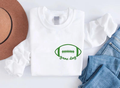 Game Day Football Embroidered Sweatshirt, Touchdown SweatShirt, Women’s Football SweatShirt
