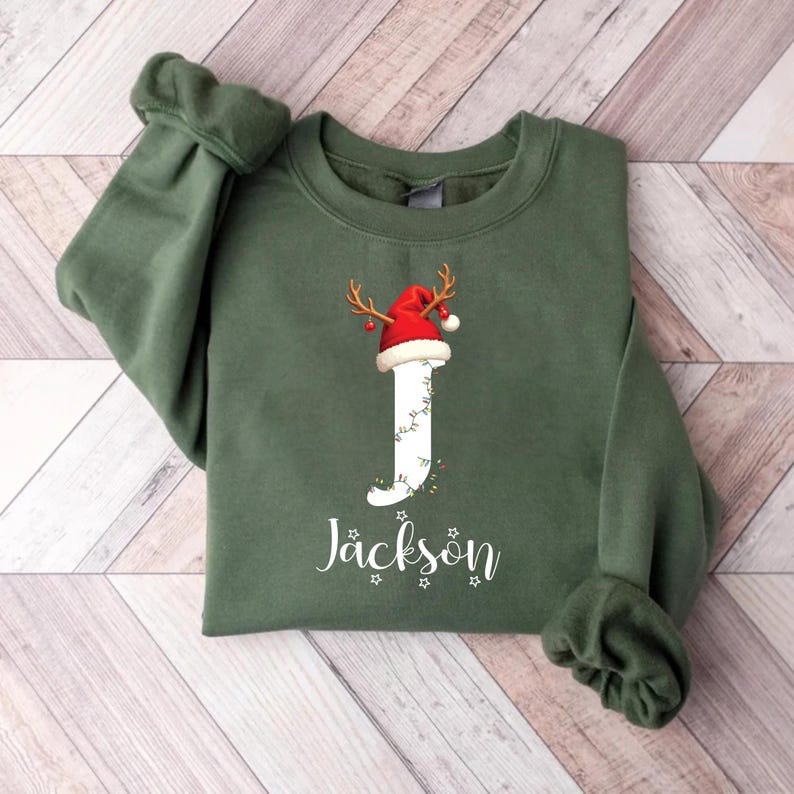 Family Christmas Name Sweatshirt, Monogrammed Family Christmas SweatShirt, Personalized Family SweatShirt