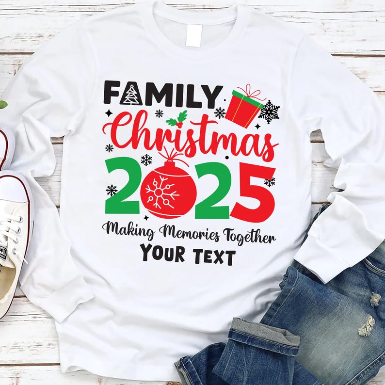 Family Christmas 2025 Making Memories Together Long Sleeve Shirt, Christmas Family Long Sleeve Shirt