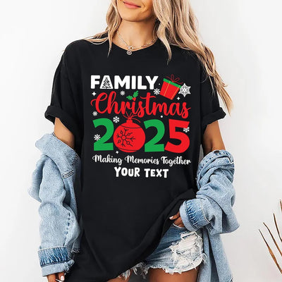 Family Christmas 2025 Making Memories Together Short Sleeve Shirt, Christmas Family Short Sleeve Shirt, Christmas Group Tee