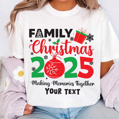 Family Christmas 2025 Making Memories Together Short Sleeve Shirt, Christmas Family Short Sleeve Shirt, Christmas Group Tee