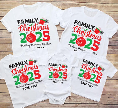 Family Christmas 2025 Making Memories Together Short Sleeve Shirt, Christmas Family Short Sleeve Shirt, Christmas Group Tee