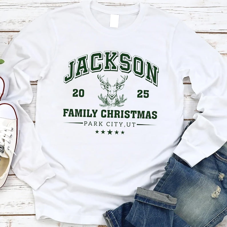 Custom Family Christmas Long Sleeve Shirt, Matching Family Christmas Long Sleeve Shirt, Personalized Name Christmas Long Sleeve Shirt
