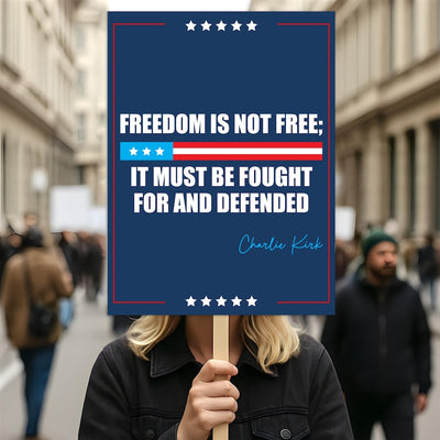Justice for Charlie Protest Sign, A True Patriot Charlie Kirk Sign, Charlie Kirk Political Poster Sign