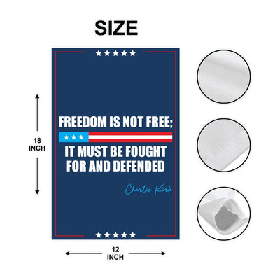 Justice for Charlie Garden Flag, Charlie Kirk Patriot Yard Flag, Conservative Political Statement Outdoor Flag, Right-Wing Rally Banner