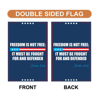Justice for Charlie Garden Flag, Charlie Kirk Patriot Yard Flag, Conservative Political Statement Outdoor Flag, Right-Wing Rally Banner