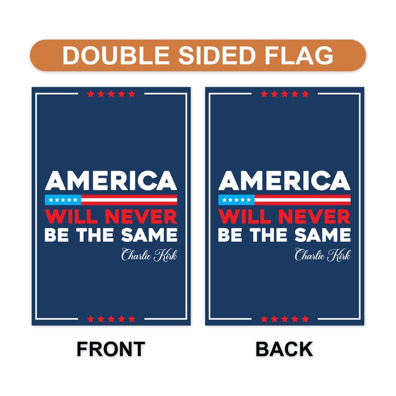 Justice for Charlie Garden Flag, A True Patriot Charlie Kirk Yard Flag, Charlie Kirk Is My Hero Outdoor Flag, Charlie Kirk Freedom Flag