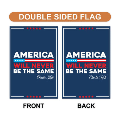 Justice for Charlie Garden Flag, A True Patriot Charlie Kirk Yard Flag, Charlie Kirk Is My Hero Outdoor Flag, Charlie Kirk Freedom Flag