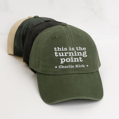 Justice for Charlie Embroidered Hat, This Is The Turning Point Quote Cap, Political Protest Hat, Patriot Statement, Charlie Kirk Support Hat