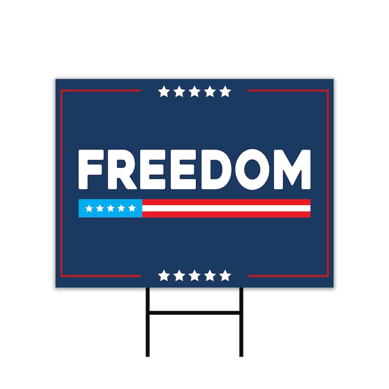 Justice for Charlie Yard Sign, A True Patriot Charlie Kirk Sign, Charlie Kirk Is My Hero Sign, Charlie Kirk Freedom Sign with Metal H-Stake