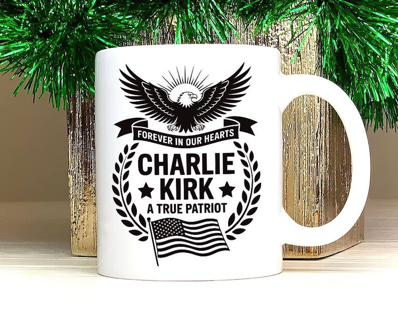 A True Patriot Charlie Kirk Ceramic Mug, Justice for Charlie Coffee Cup, Charlie Kirk Freedom Mug, Charlie Kirk Is My Hero Gift Idea