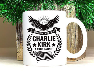 A True Patriot Charlie Kirk Ceramic Mug, Justice for Charlie Coffee Cup, Charlie Kirk Freedom Mug, Charlie Kirk Is My Hero Gift Idea