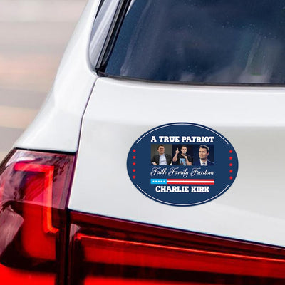 Justice for Charlie Political Protest Magnet, A True Patriot Charlie Kirk, Charlie Kirk Is My Hero, Charlie Kirk Freedom Magnet, 6" x 4.5"