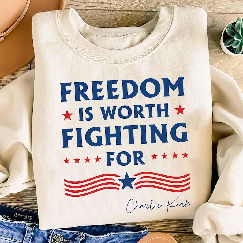 Justice for Charlie Sweatshirt, A True Patriot Charlie Kirk SweatShirt, Charlie Kirk Is My Hero SweatShirt