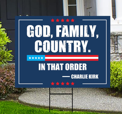 Justice for Charlie Yard Sign, A True Patriot Charlie Kirk Sign, Charlie Kirk Is My Hero Sign, Charlie Kirk Freedom Sign with Metal H-Stake