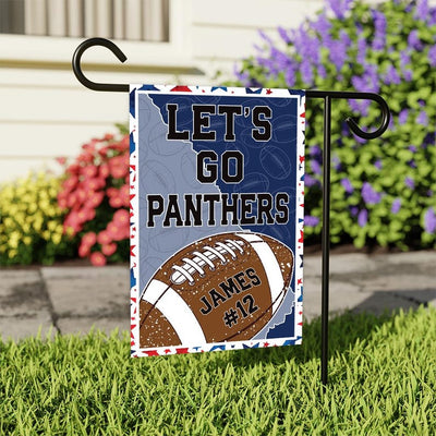 Custom Football Garden Flag - 12x18 Inch Double Sided, Personalized Team Yard Flag, Game Day Outdoor Yard Decor, Fall Sports Spirit Flag