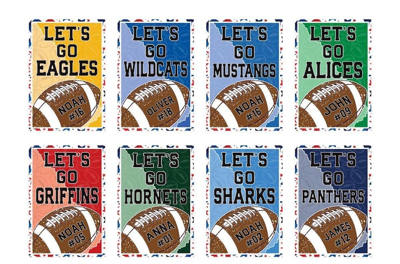 Custom Football Garden Flag - 12x18 Inch Double Sided, Personalized Team Yard Flag, Game Day Outdoor Yard Decor, Fall Sports Spirit Flag