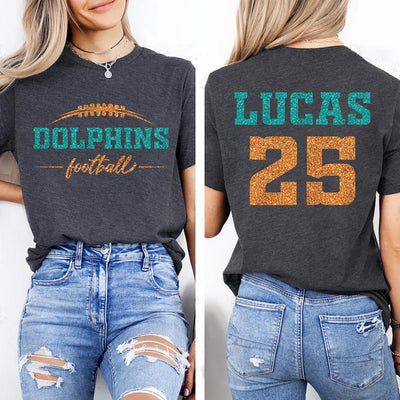 Custom Football Mascot Short Sleeve Shirt, Personalized Team Spirit Tee, Football Mom Short Sleeve Shirt, Customized Game Day Short Sleeve Shirt