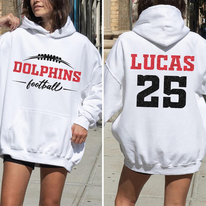 Custom Football Mascot Hoodie, Personalized Team Spirit Hoodie, Football Mom Hoodie