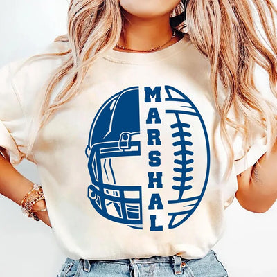 Personalized Football Mom Short Sleeve Shirt, Custom Football Gift Short Sleeve Shirt, Women's Football Tee, Football Season Short Sleeve Shirt