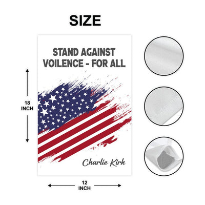 Justice for Charlie Garden Flag, A True Patriot Charlie Kirk Yard Flag, Charlie Kirk Is My Hero Outdoor Flag, Charlie Kirk Freedom Flag