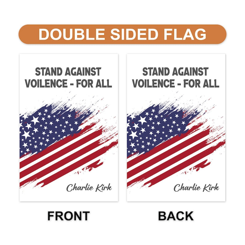 Justice for Charlie Garden Flag, A True Patriot Charlie Kirk Yard Flag, Charlie Kirk Is My Hero Outdoor Flag, Charlie Kirk Freedom Flag