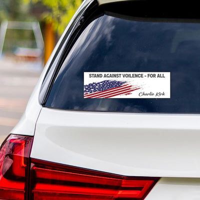 Justice for Charlie Vinyl Sticker, A True Patriot Charlie Kirk, Charlie Kirk Freedom, Charlie Kirk Is My Hero Bumper Sticker, 10" x 3"