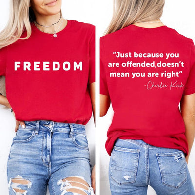 Charlie Kirk Freedom Short Sleeve Shirt, A True Patriot Charlie Kirk Short Sleeve Shirt, Charlie Kirk Is My Hero Tee