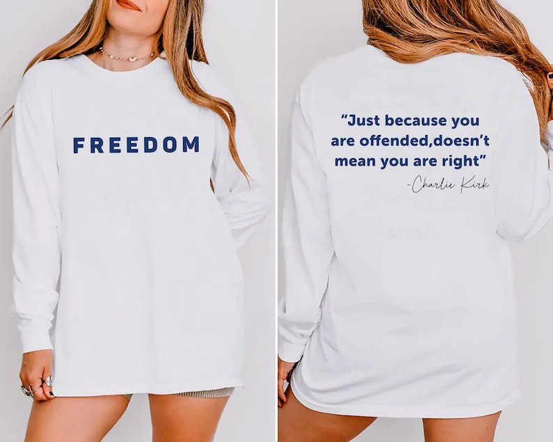Charlie Kirk Freedom Long Sleeve Shirt, True Patriot Charlie Kirk Long Sleeve Shirt, Charlie Kirk Is My Hero Long Sleeve Shirt