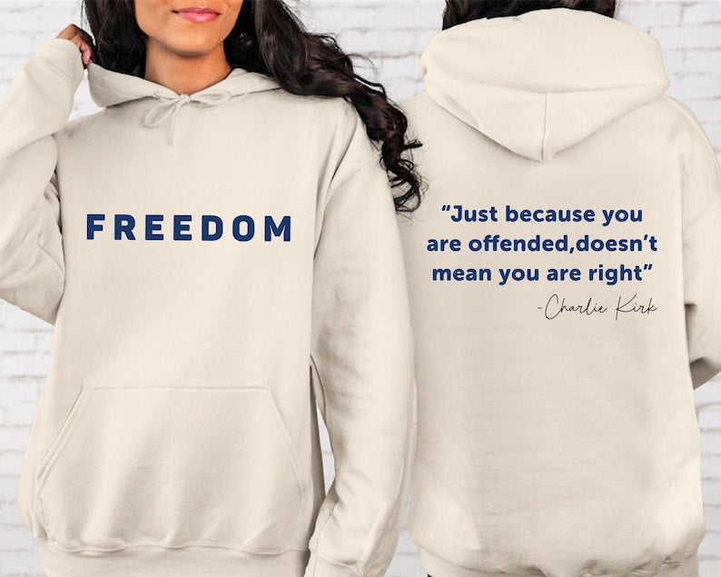 Charlie Kirk Freedom Hoodie, A True Patriot Charlie Kirk Hoodie, Charlie Kirk Is My Hero Hoodie
