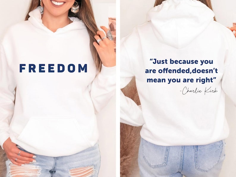 Charlie Kirk Freedom Hoodie, A True Patriot Charlie Kirk Hoodie, Charlie Kirk Is My Hero Hoodie