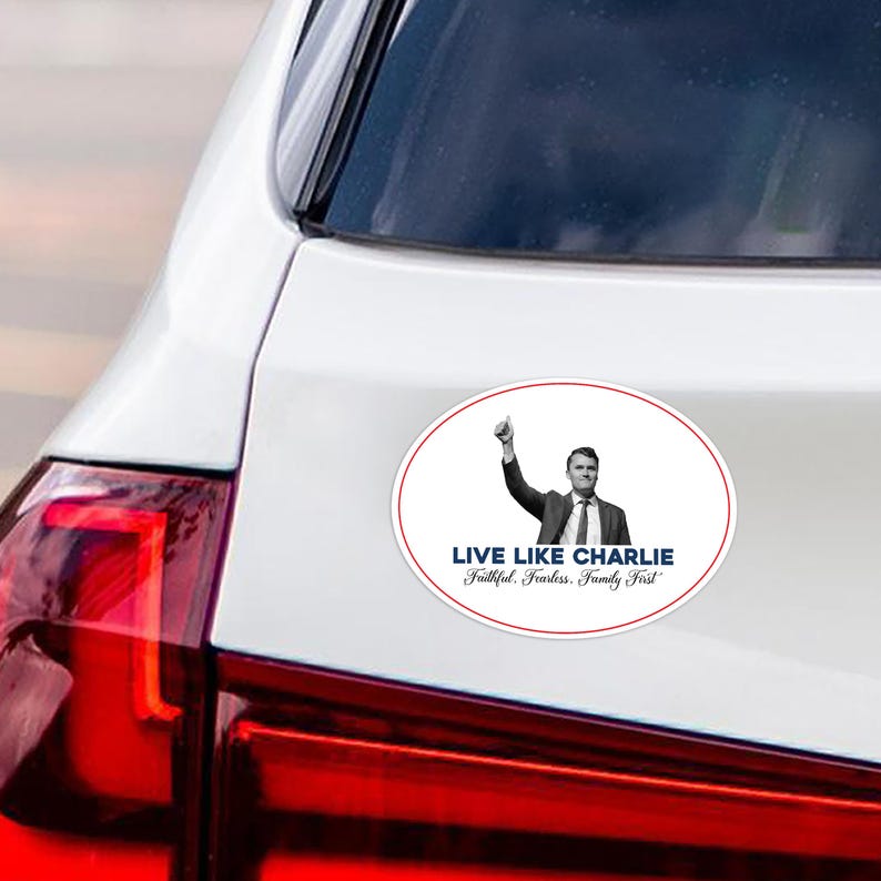 Justice for Charlie Political Protest Magnet, A True Patriot Charlie Kirk, Charlie Kirk Is My Hero, Charlie Kirk Freedom Magnet, 6" x 4.5"