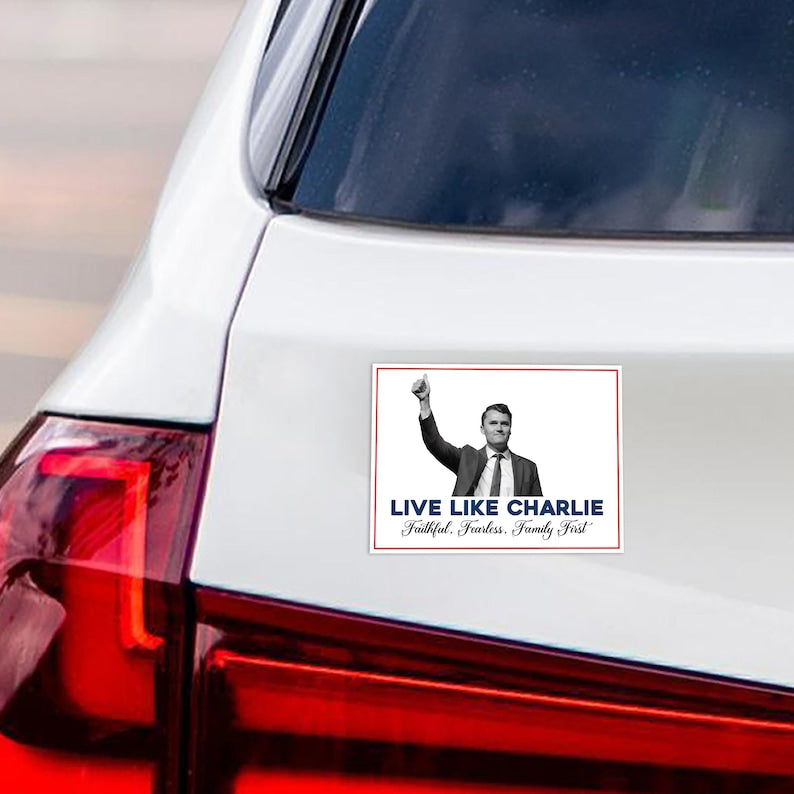Justice for Charlie Political Protest Magnet, A True Patriot Charlie Kirk, Charlie Kirk Is My Hero, Charlie Kirk Freedom Magnet, 6" x 4.5"