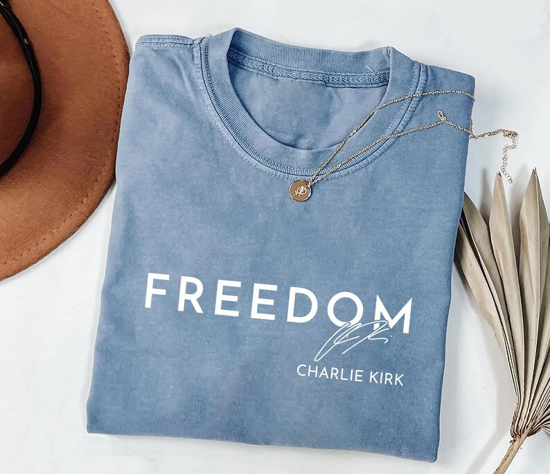 Charlie Kirk Freedom Short Sleeve Shirt, A True Patriot Charlie Kirk Short Sleeve Shirt, Charlie Kirk Is My Hero Tee