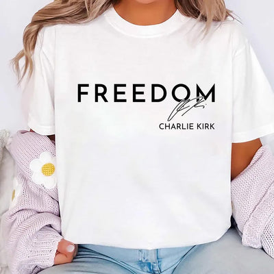 Charlie Kirk Freedom Short Sleeve Shirt, A True Patriot Charlie Kirk Short Sleeve Shirt, Charlie Kirk Is My Hero Tee