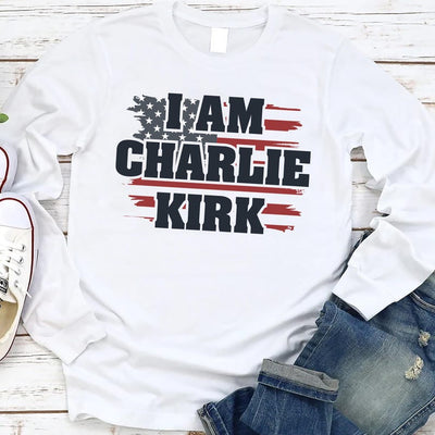 Justice for Charlie Long Sleeve Shirt, A True Patriot Charlie Kirk Long Sleeve Shirt, Charlie Kirk Is My Hero Long Sleeve Shirt