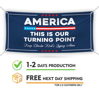 Charlie Kirk Is My Hero Banner Sign, Justice For Charlie Kirk Political Sign, A True Patriot Charlie Kirk Vinyl Banner with Metal Grommets