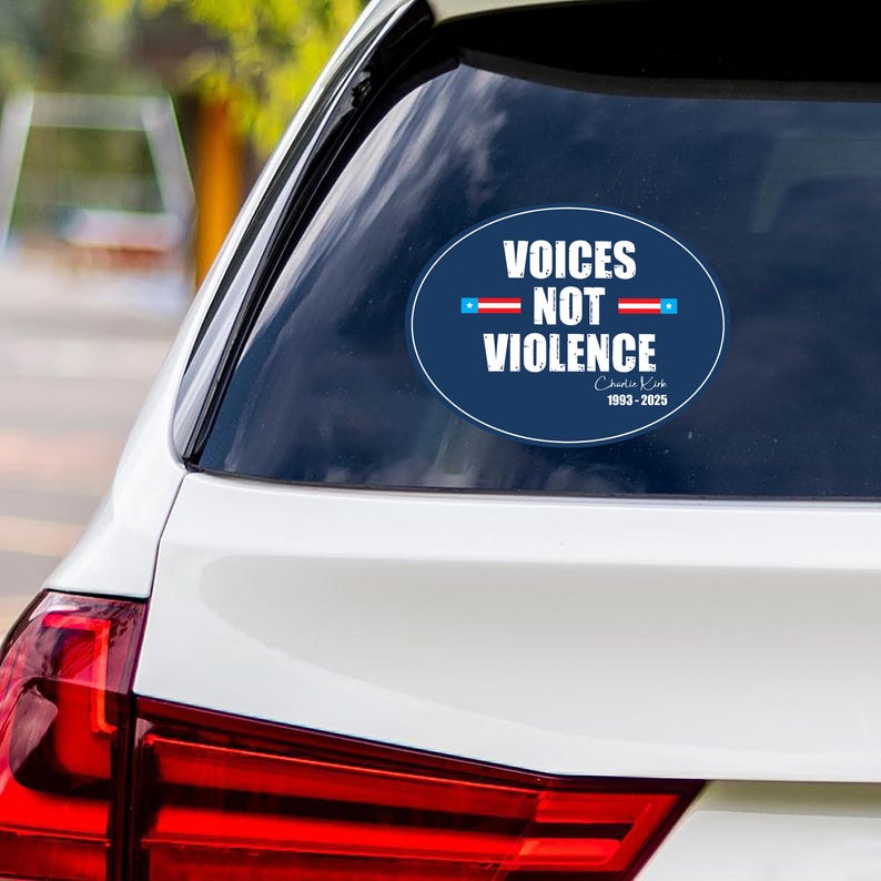 Justice for Charlie Vinyl Sticker, A True Patriot Charlie Kirk, Charlie Kirk Freedom, Charlie Kirk Is My Hero Bumper Sticker, 6" x 4.5"