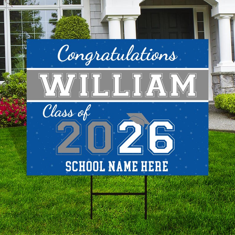 Personalized Graduation Senior Yard Sign 2026, Senior Grad Sign, Class ...