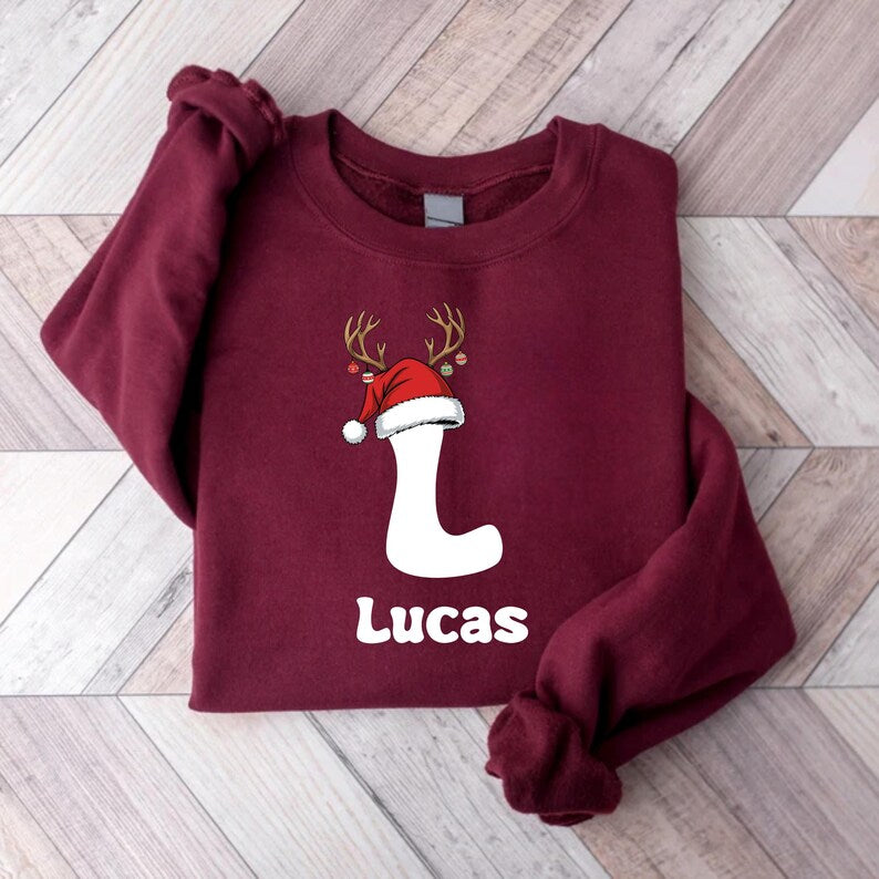 Custom Christmas Name Sweatshirt, Matching Family Christmas SweatShirt, Personalized Christmas SweatShirt