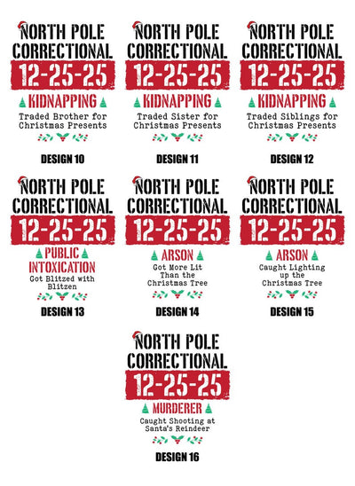 Custom North Pole Correctional Quotes Hoodie, Funny Family Matching Christmas Hoodie, North Pole Correctional Hoodie