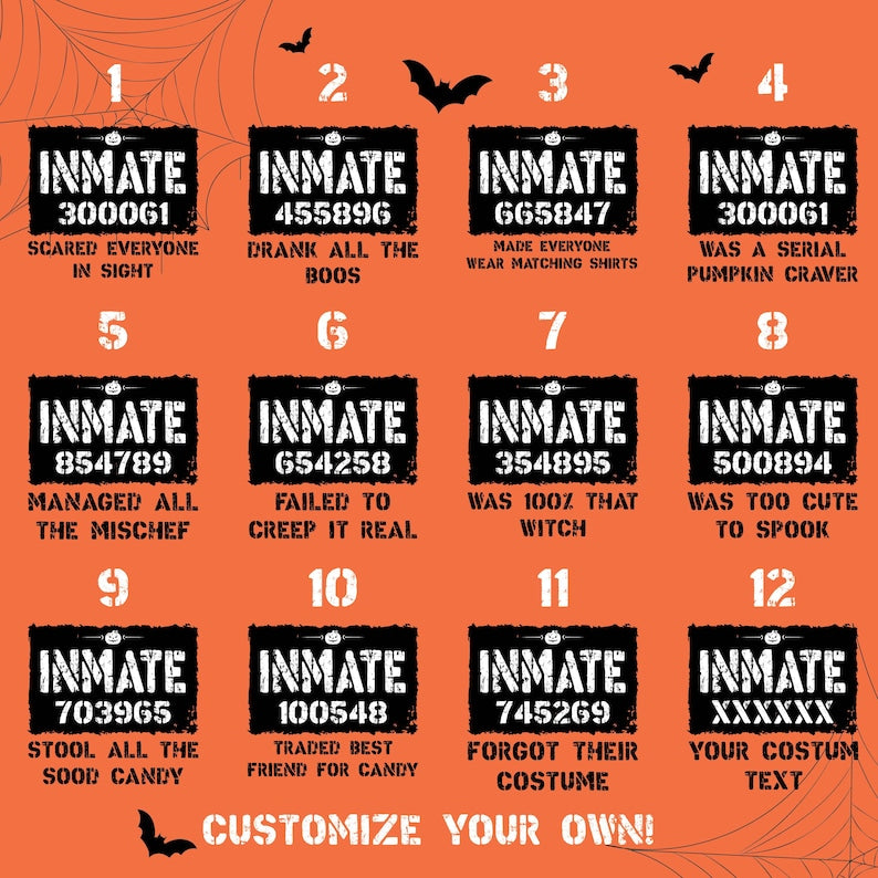 Custom Basketball Softball Halloween Short Sleeve Shirt, Inmate Matching Halloween Sport Short Sleeve Shirt, Team Halloween Costume Tee