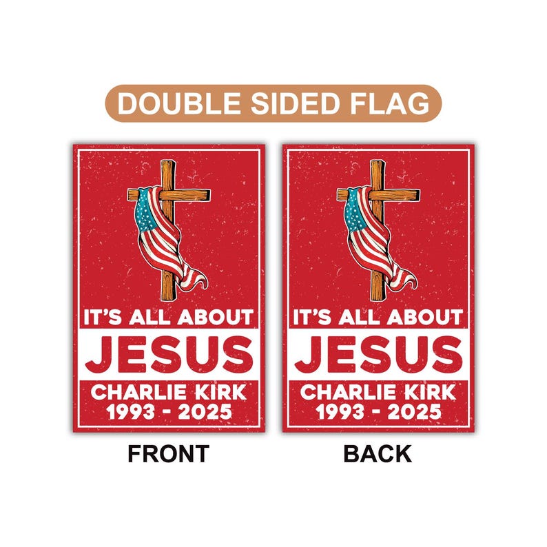 Justice for Charlie Garden Flag, A True Patriot Charlie Kirk Yard Flag, Charlie Kirk Is My Hero Outdoor Flag, Charlie Kirk Freedom Flag