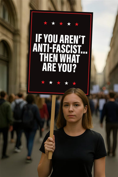 No Kings In America Protest Sign, Anti-Trump Resistance, Democracy Not Oligarchy Political Activist Poster, Resist Fascism Rally Sign