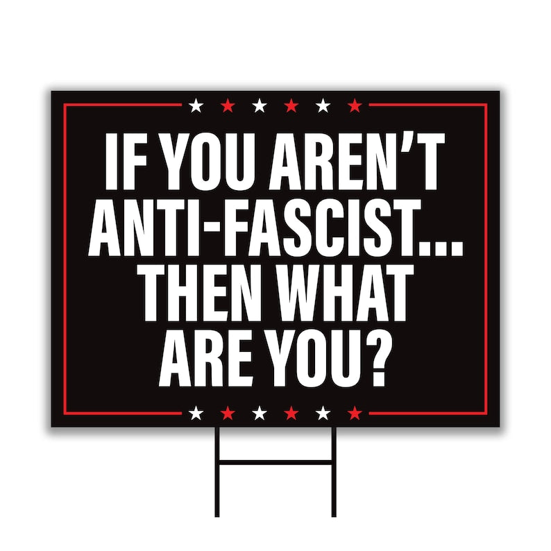 No Kings In America Yard Sign - Democracy Not Oligarchy Lawn Sign, Anti-Trump, Resist Racism, Resist Fascism Yard Sign with Metal H-Stake