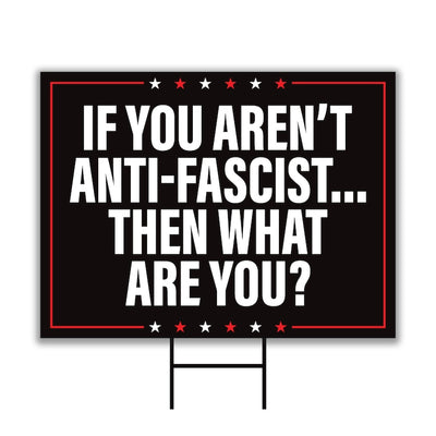 No Kings In America Yard Sign - Democracy Not Oligarchy Lawn Sign, Anti-Trump, Resist Racism, Resist Fascism Yard Sign with Metal H-Stake