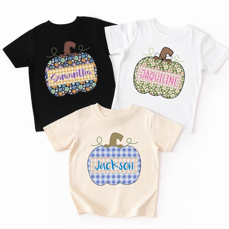 Pumpkin Name Shirt, Fall Festival Toddler Shirt, Custom Toddler Plaid Shirt, Autumn Kids Tee, Personalized Fall Shirt, Cute Pumpkin Gifts