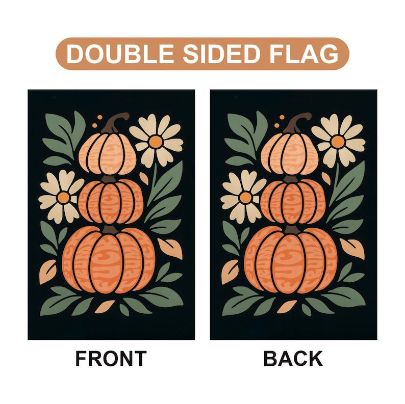 Anti-Trump Autumn Pumpkin Protest Garden Flag, Thanksgiving Resist Fascism Yard Flag, Subtle Political Decor, Harvest Fall Outdoor Flag